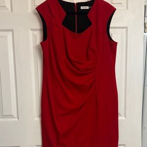 Calvin Klein Red and Black Mini Dress